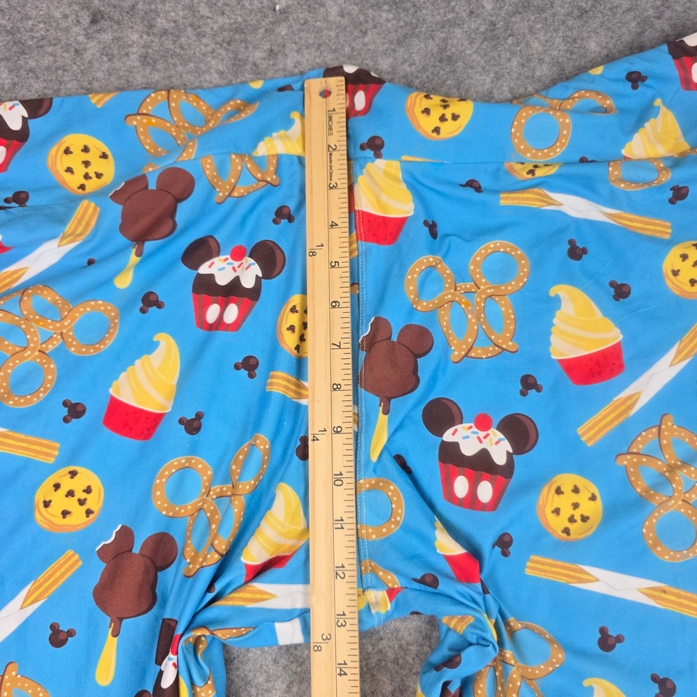 Disney Parks Snacks Leggings Womens 3X Blue Stretch Mickey Pretzel Dole Whip NWT - Picture 6 of 9